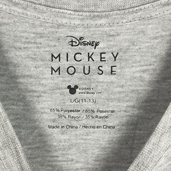 Mickey‎ Mouse Shirt Girls Large Oversized Short-sleeve Disney Flower Power Tee - Picture 5 of 9